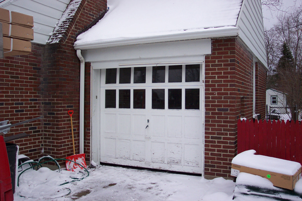 Garage Door Before Repair